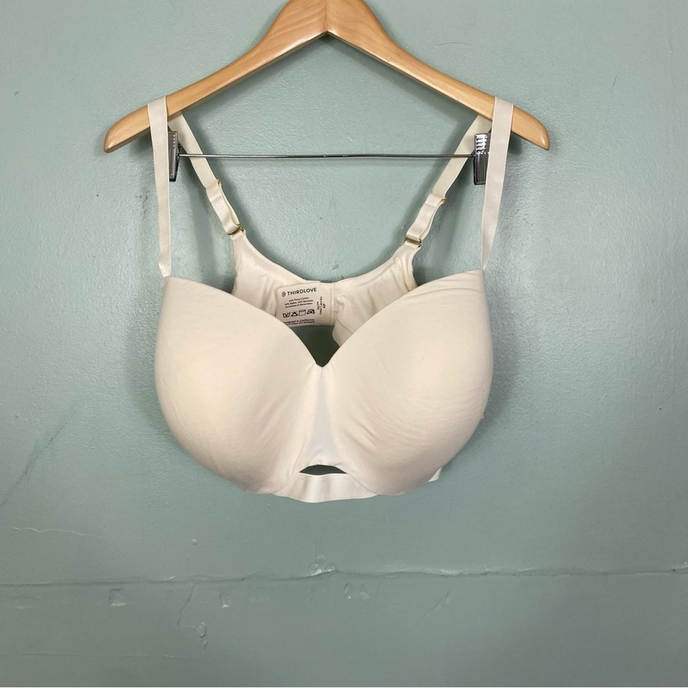 ThirdLove 24/7 Cotton T Shirt Bra Cream Size 42F
